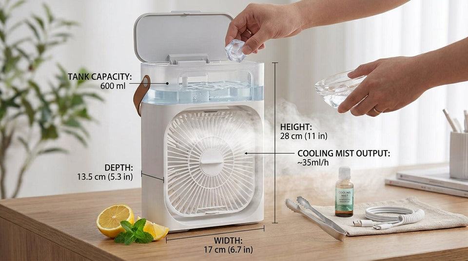 FrostBreeze Pro – 3-in-1 Portable Air Cooler & Personal Mist Fan